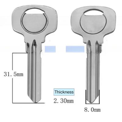Custom Zinc Alloy Brass Door Key with OEM Support and Customized Logo